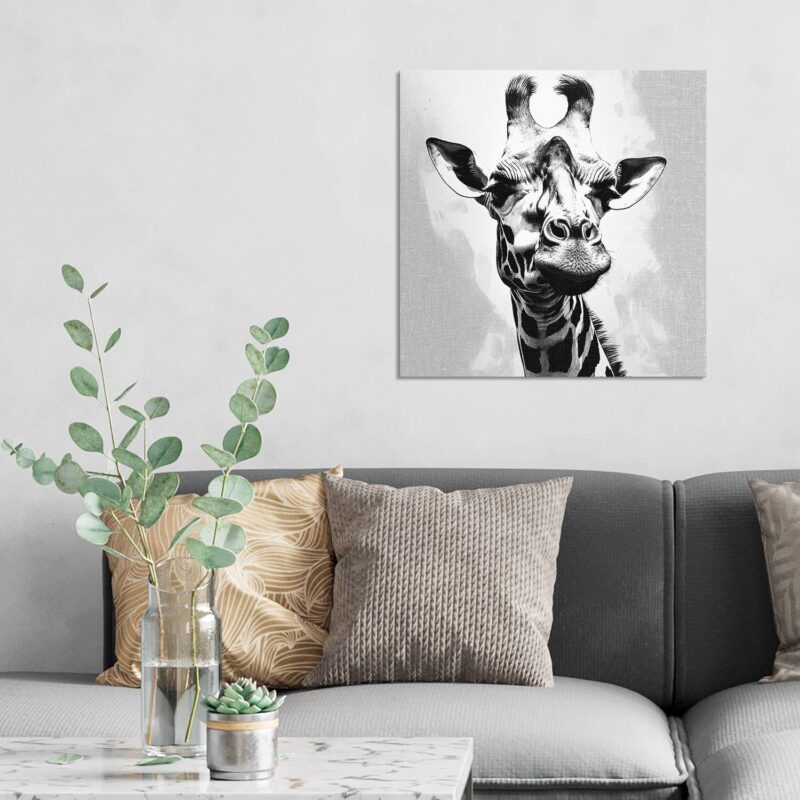 Monochromer Giraffenblick – Bild 2