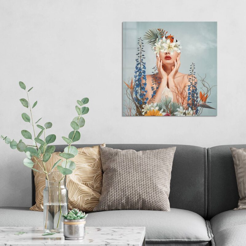 Nackte Frau mit Blumen – Bild 2
