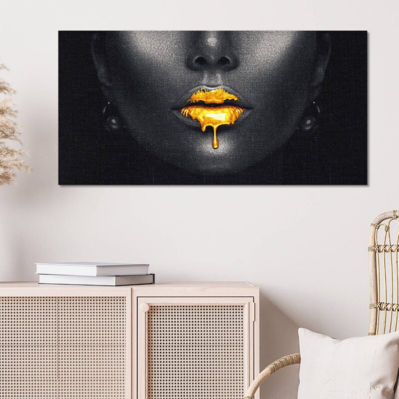Goldbedeckte Lippen – Bild 2