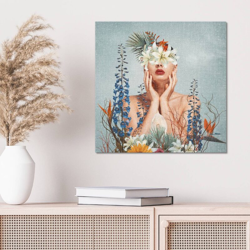 Nackte Frau mit Blumen – Bild 3