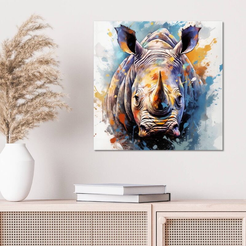 Nashorn in Farbpracht – Bild 3