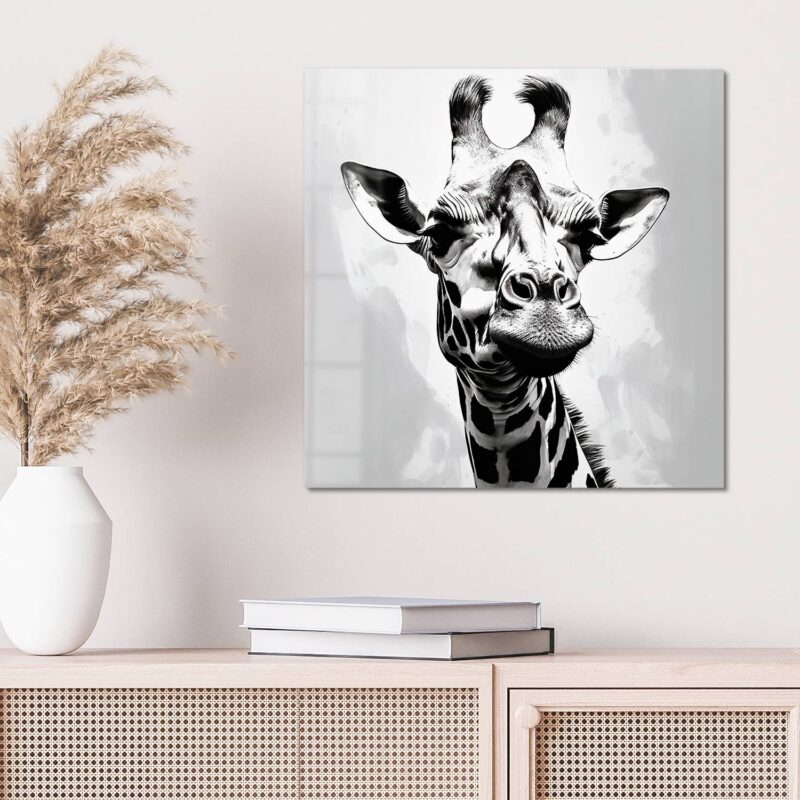 Monochromer Giraffenblick – Bild 3